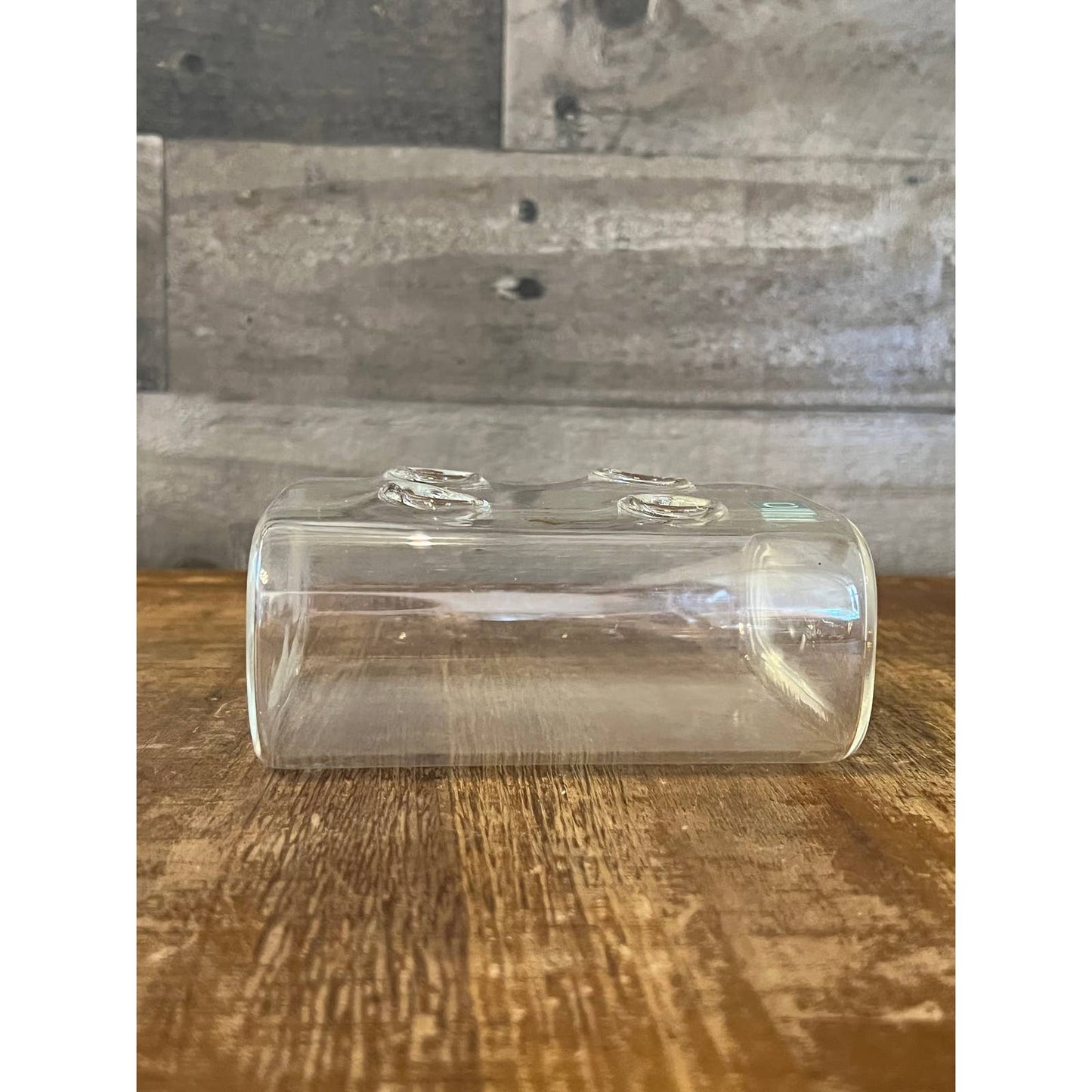 Clear glass 4 hole Hudson flower bud vase