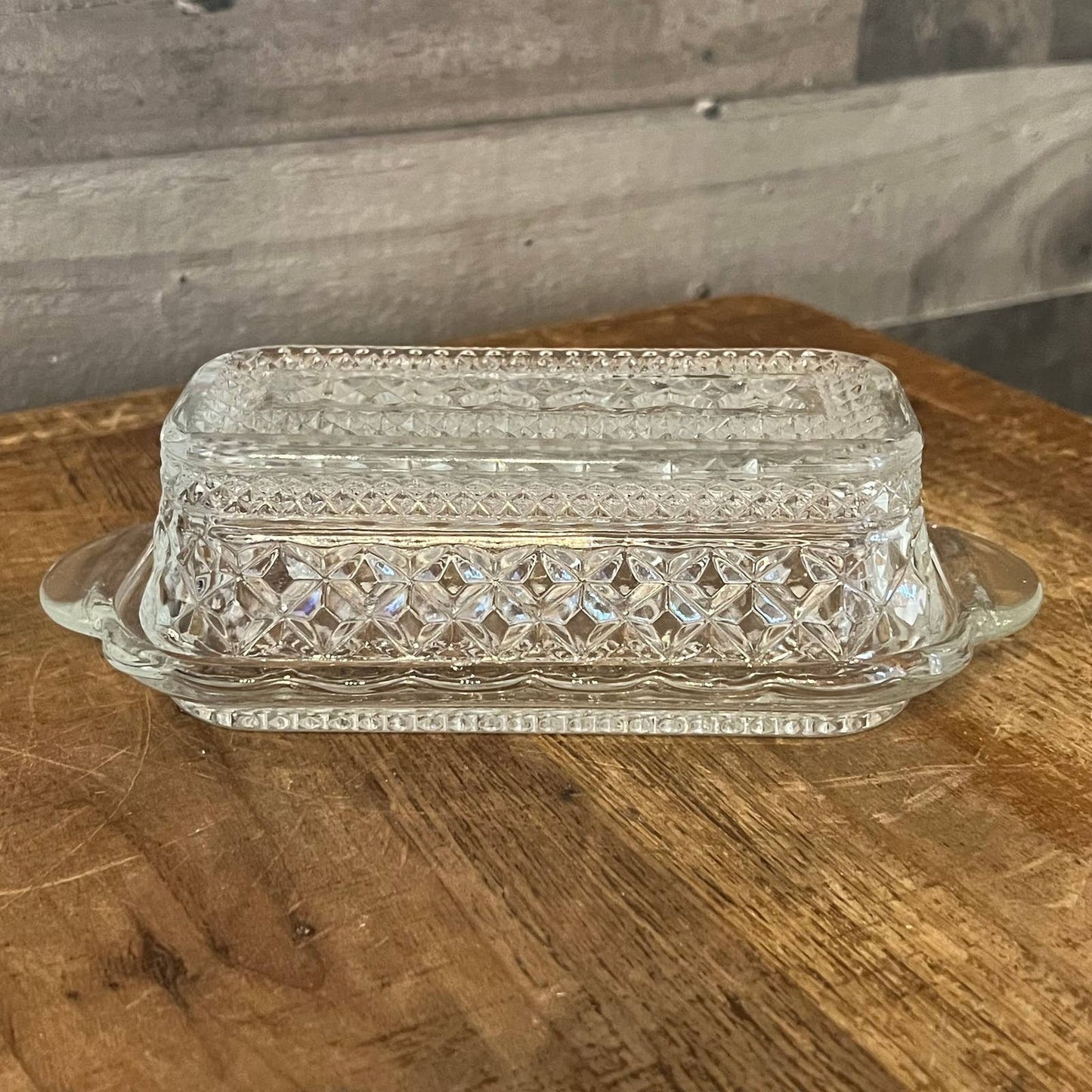 Anchor Hocking wexford pattern butter dish