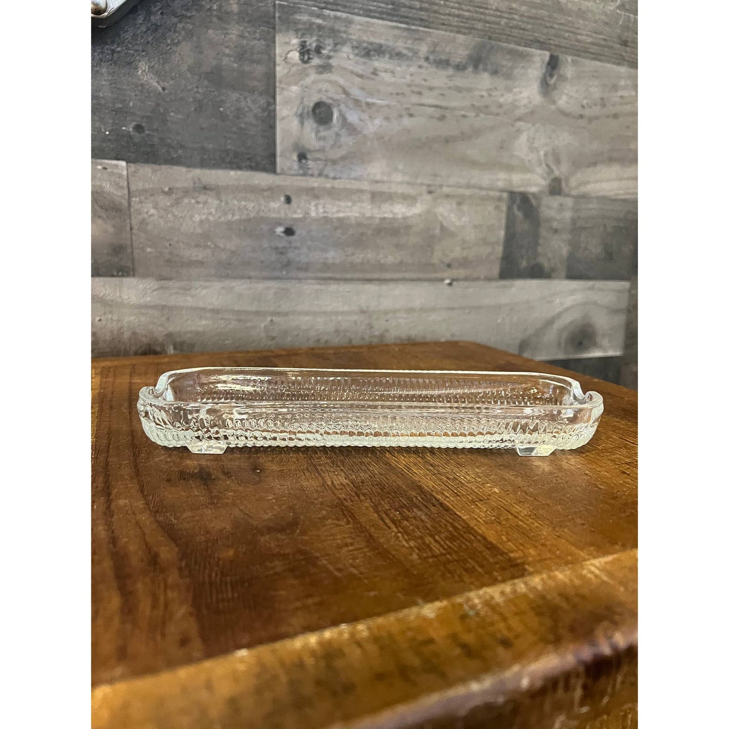 Vintage clear glass corn on the cob holders set of 9