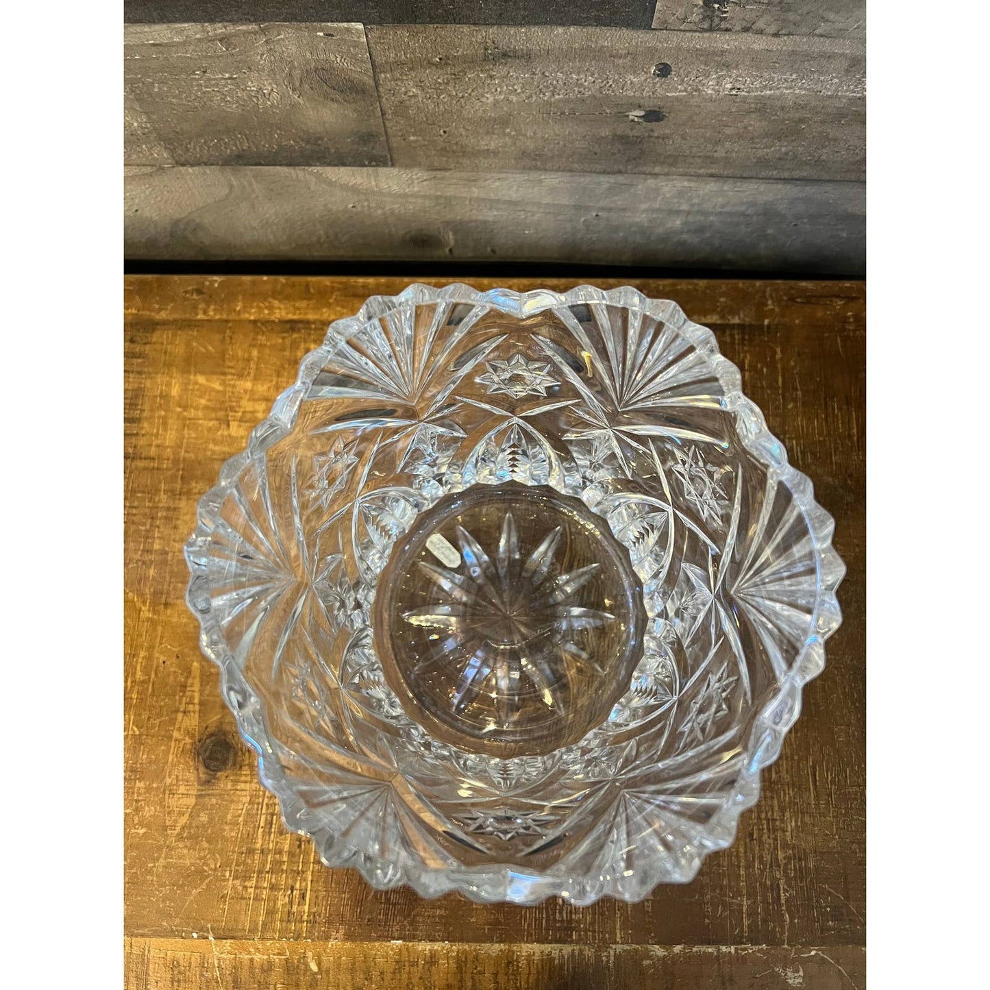 Vintage Cristal JG Durand France heavy clear crystal Vincennes pattern ice bucket - champagne holder - wine holder - bottle chiller - vase
