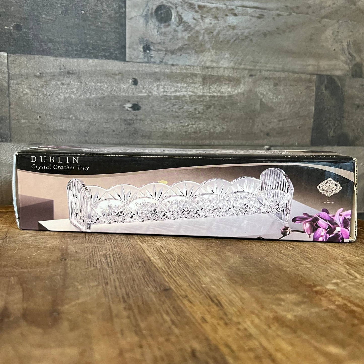 Godinger Dublin crystal cracker tray