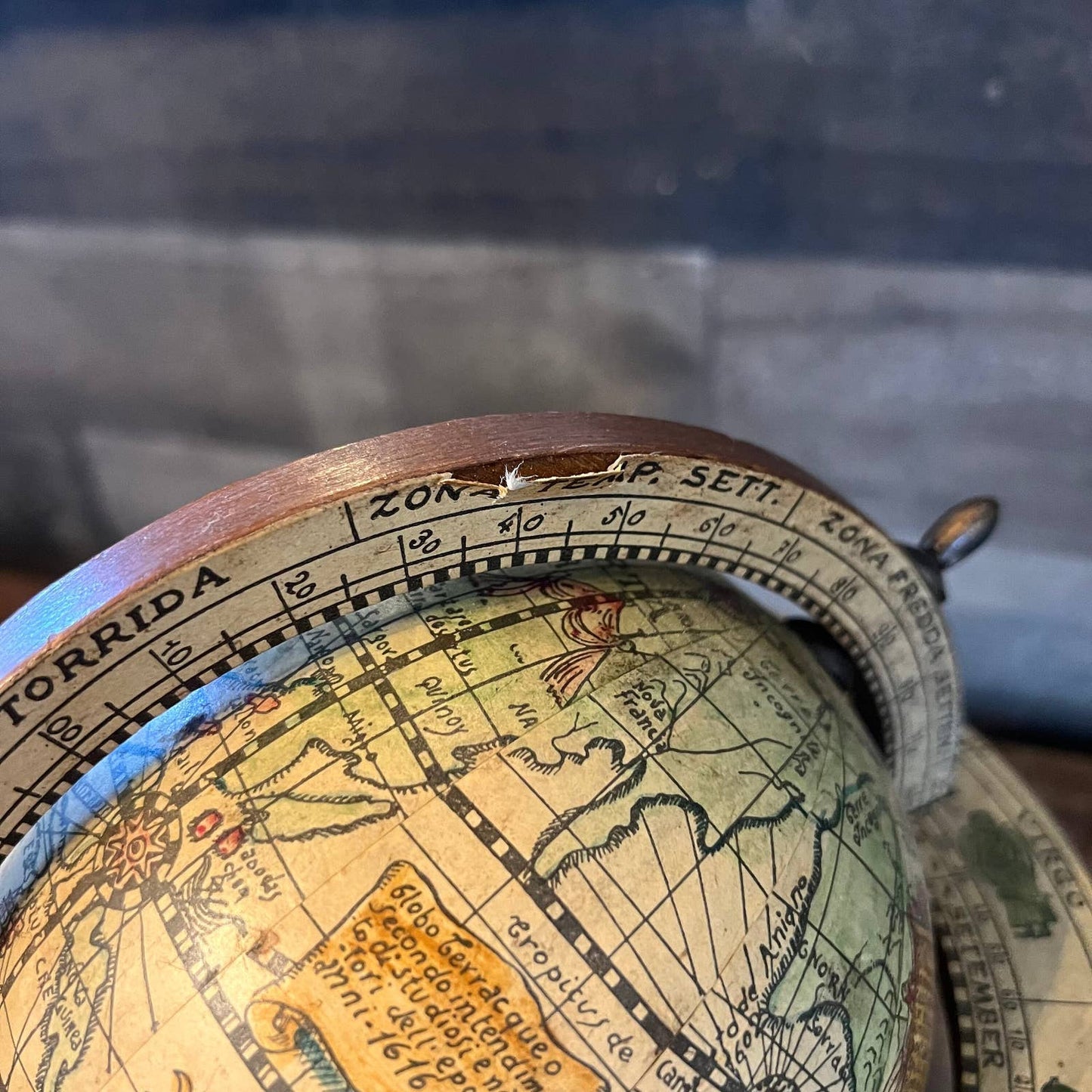 Small vintage Olde World Globe - made in Italy