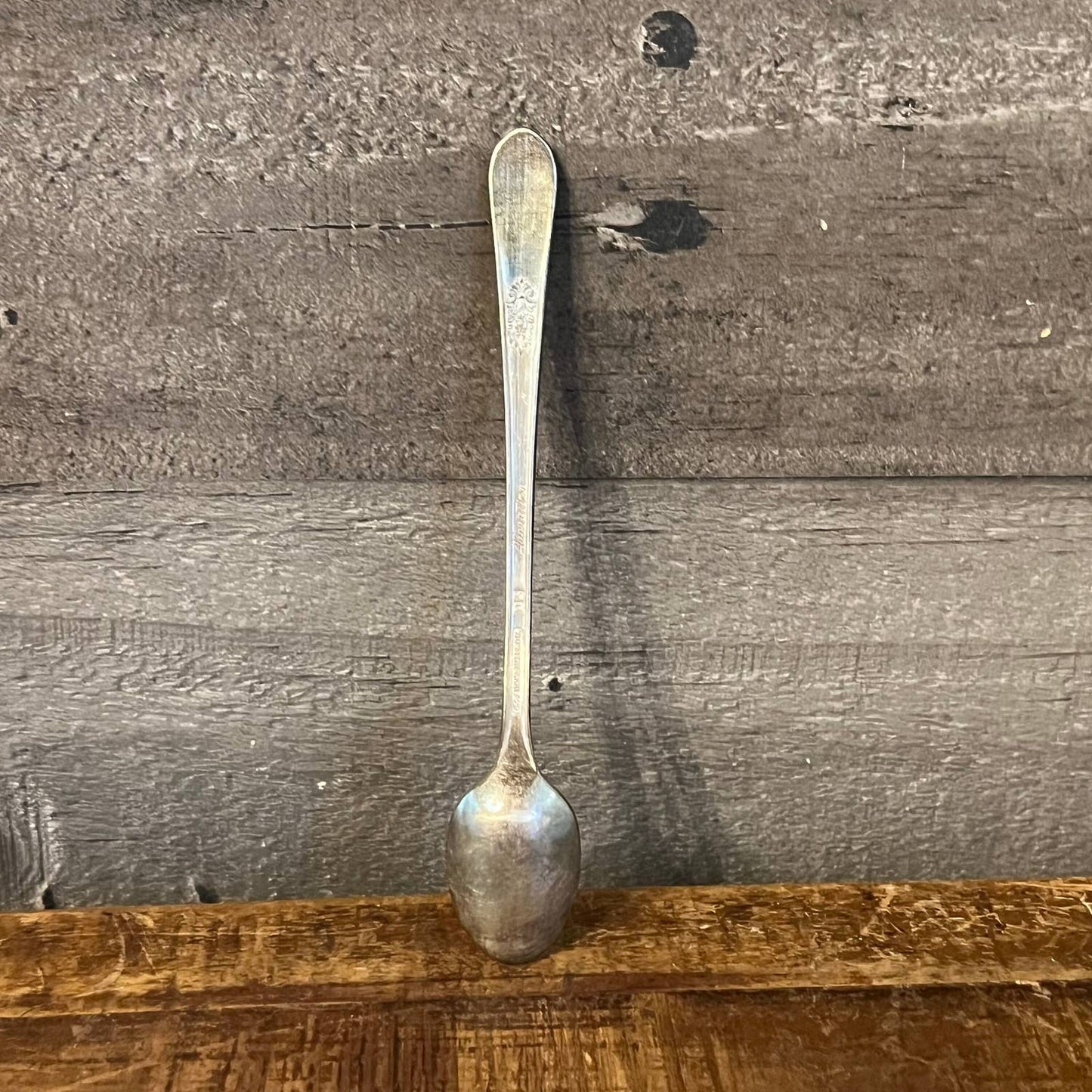Vintage 1847 Rogers Bros Adorarion pattern silver plate iced tea spoon