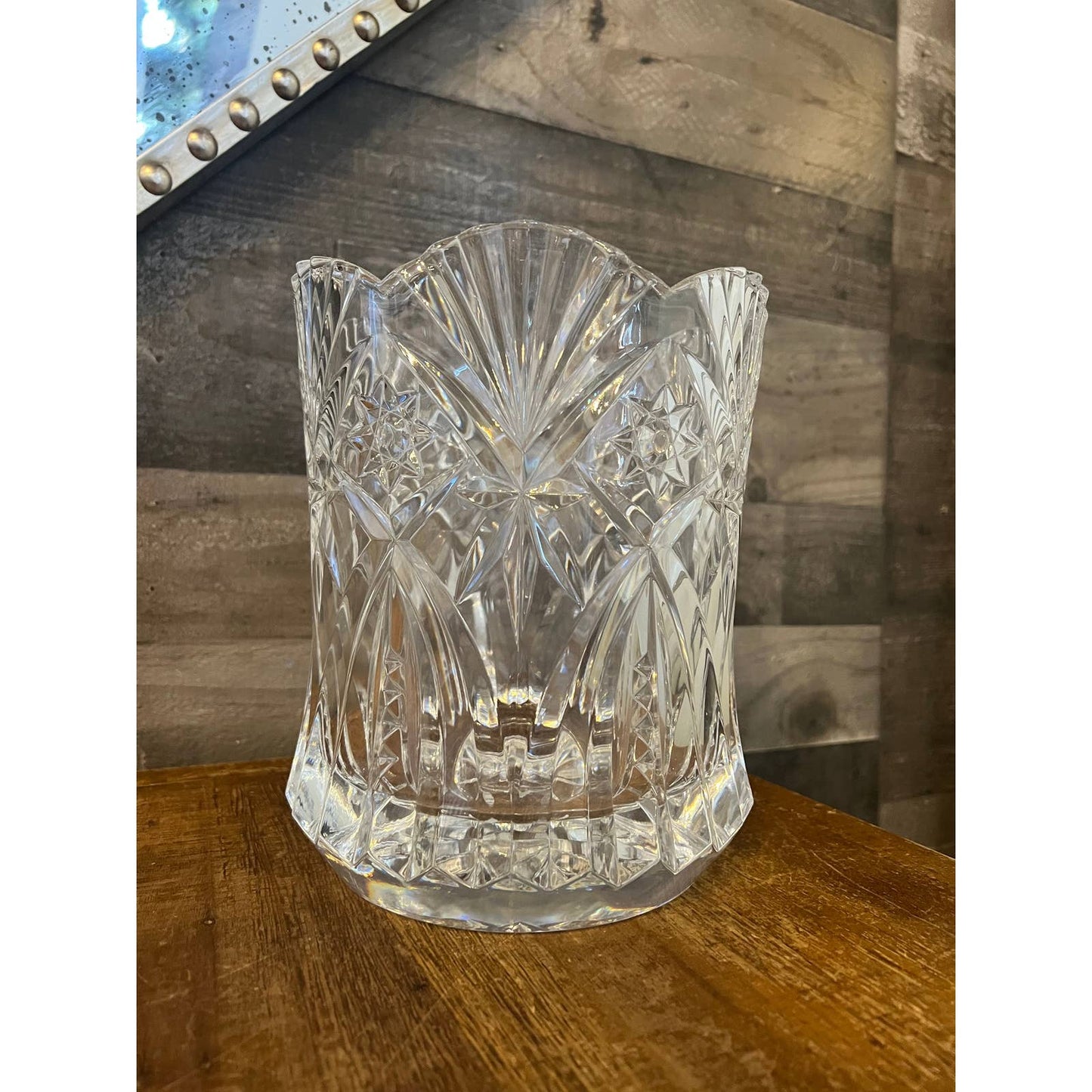 Vintage Cristal JG Durand France heavy clear crystal Vincennes pattern ice bucket - champagne holder - wine holder - bottle chiller - vase