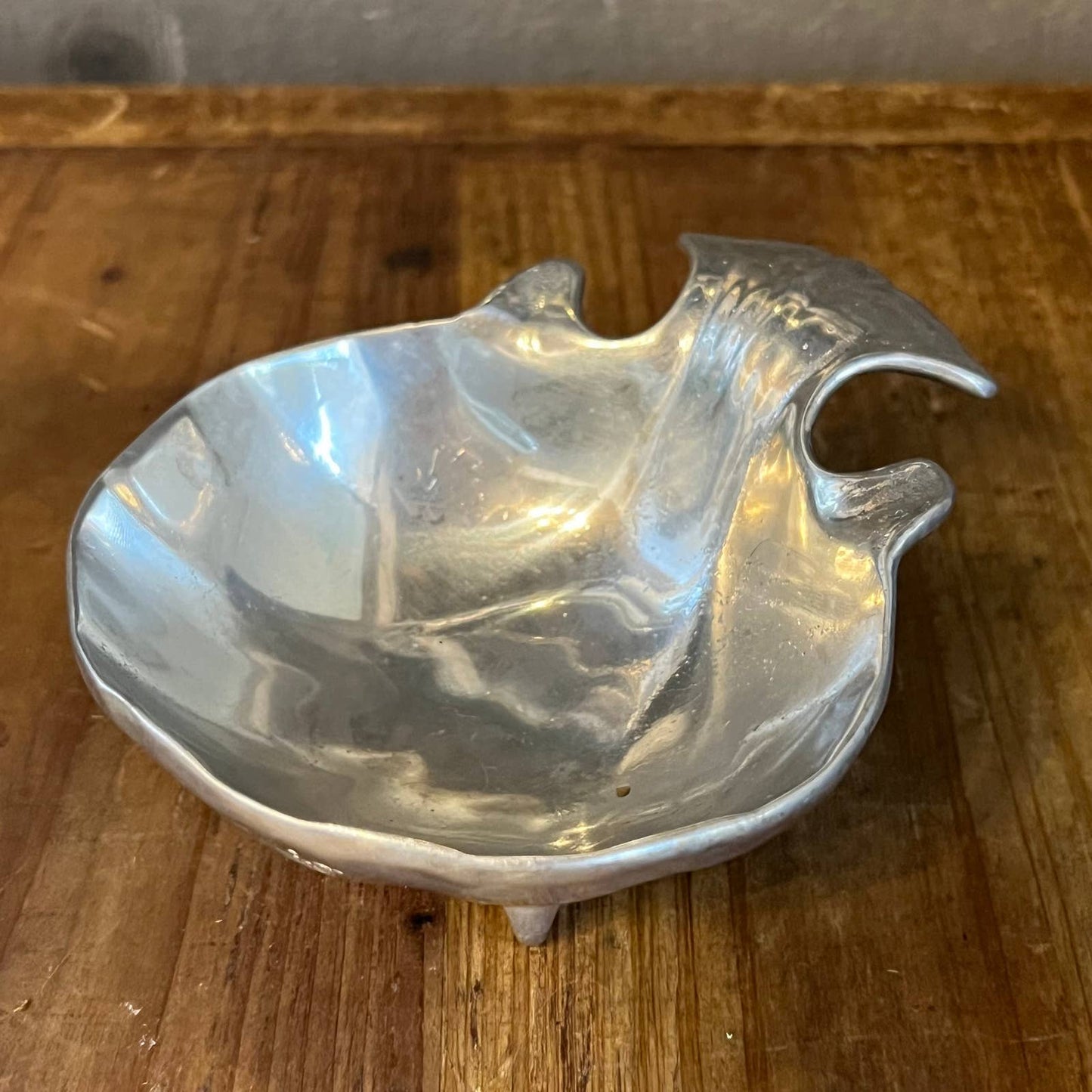 Wilton Armetale pewter fish shaped footed trinket dish