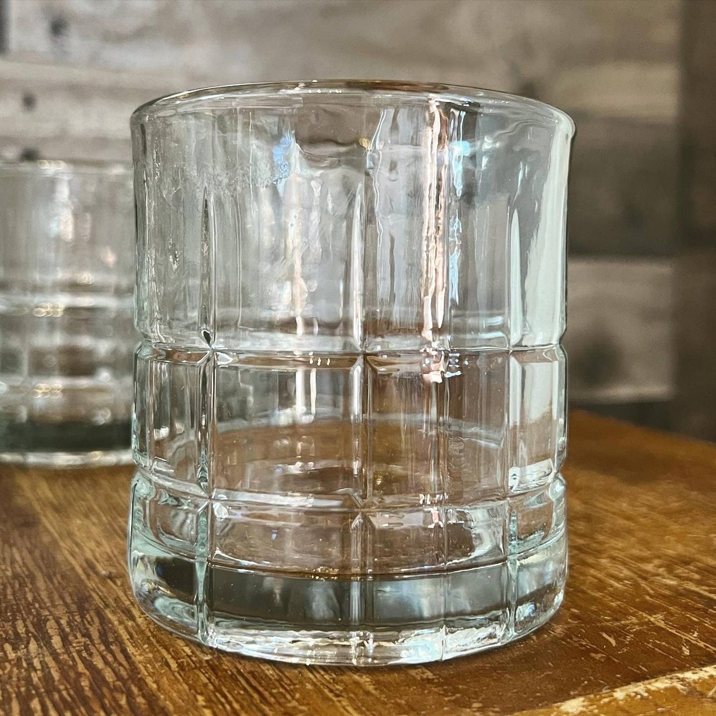 Vintage set of 8 anchor hocking tartan Manchester rocks glasses - rocks glasses - old fashioned glasses - short glasses - MCM glasses