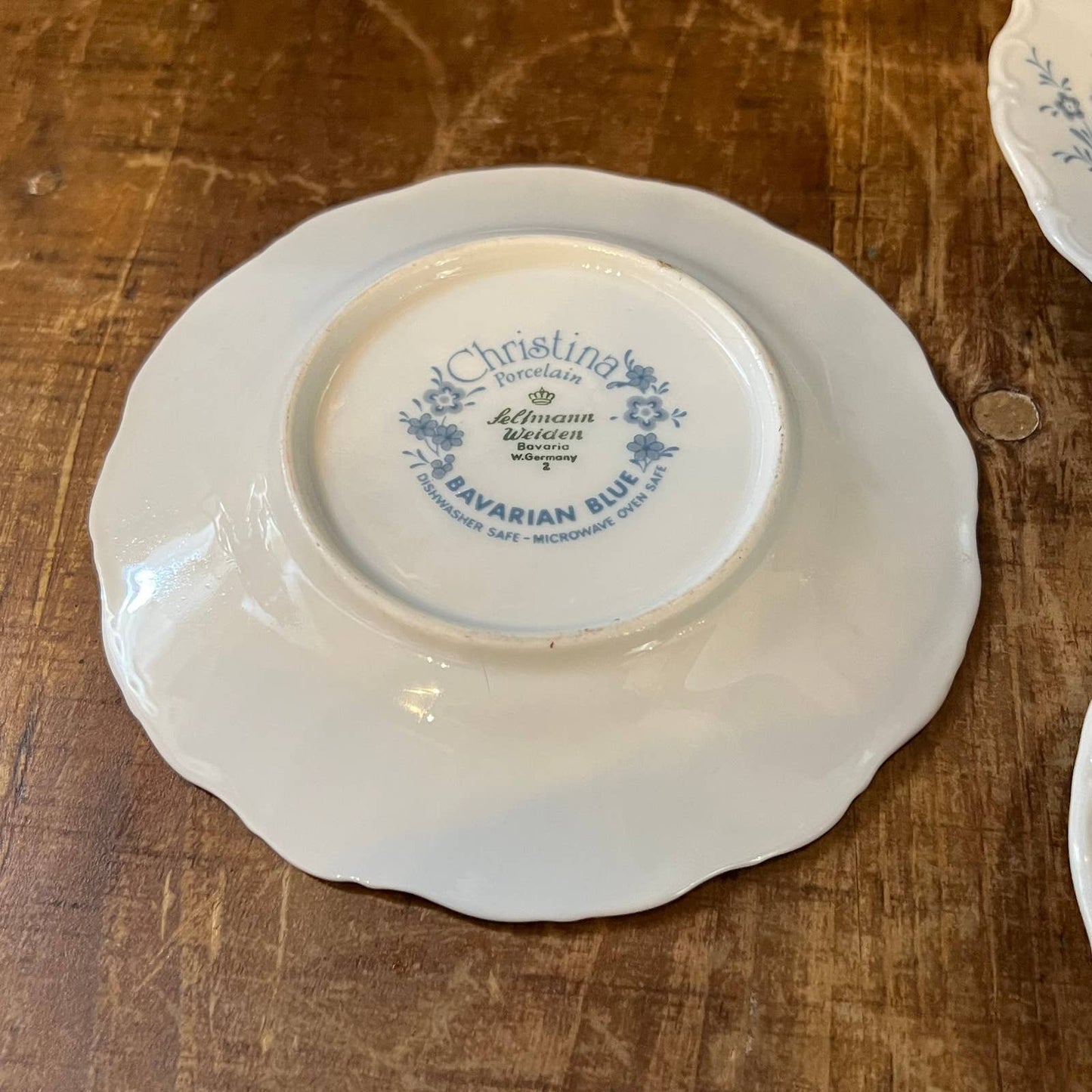 11 Bavarian Blue Christina Porcelain Seltmann Welden bread and butter plates
