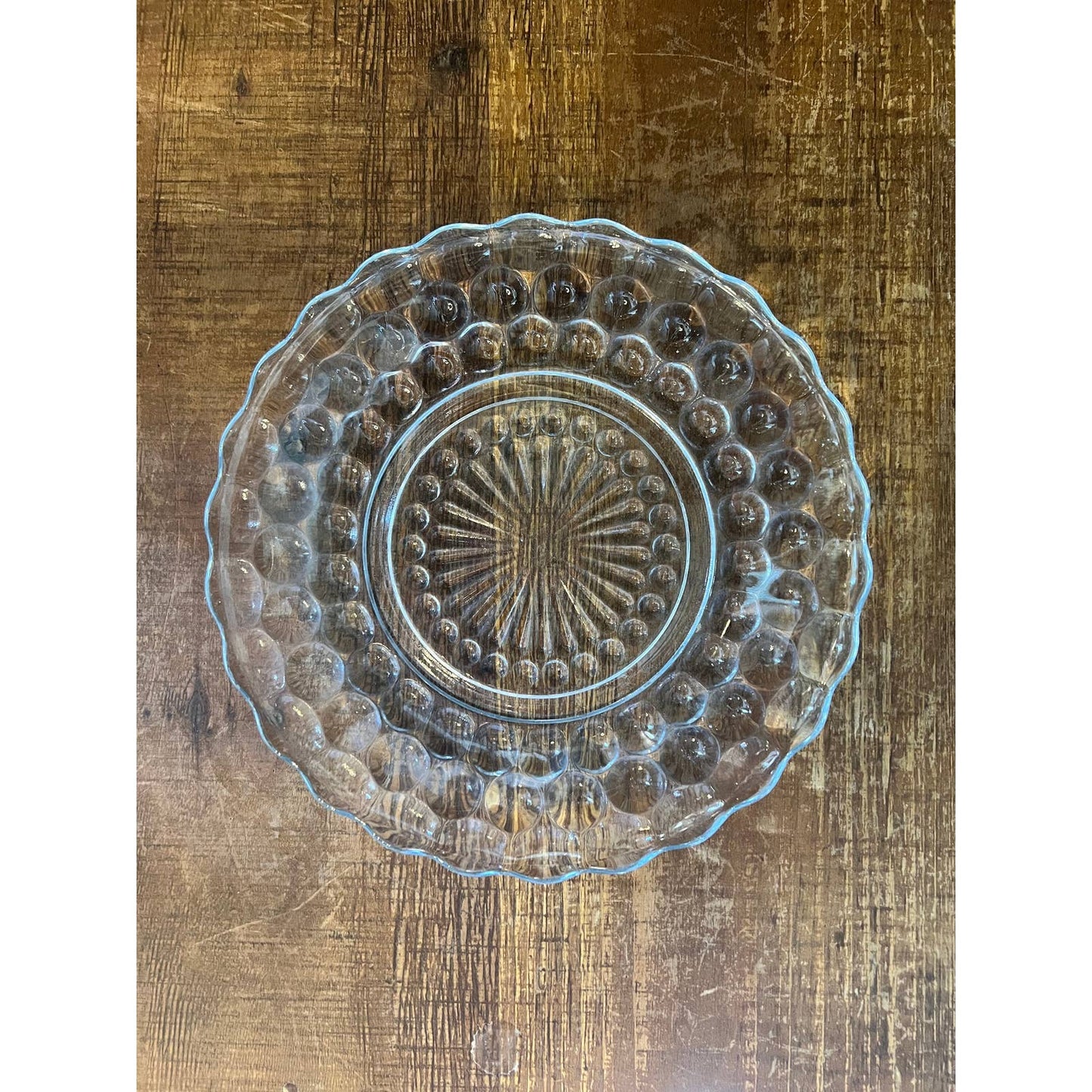 Vintage anchor hocking fire king blue bubble plate