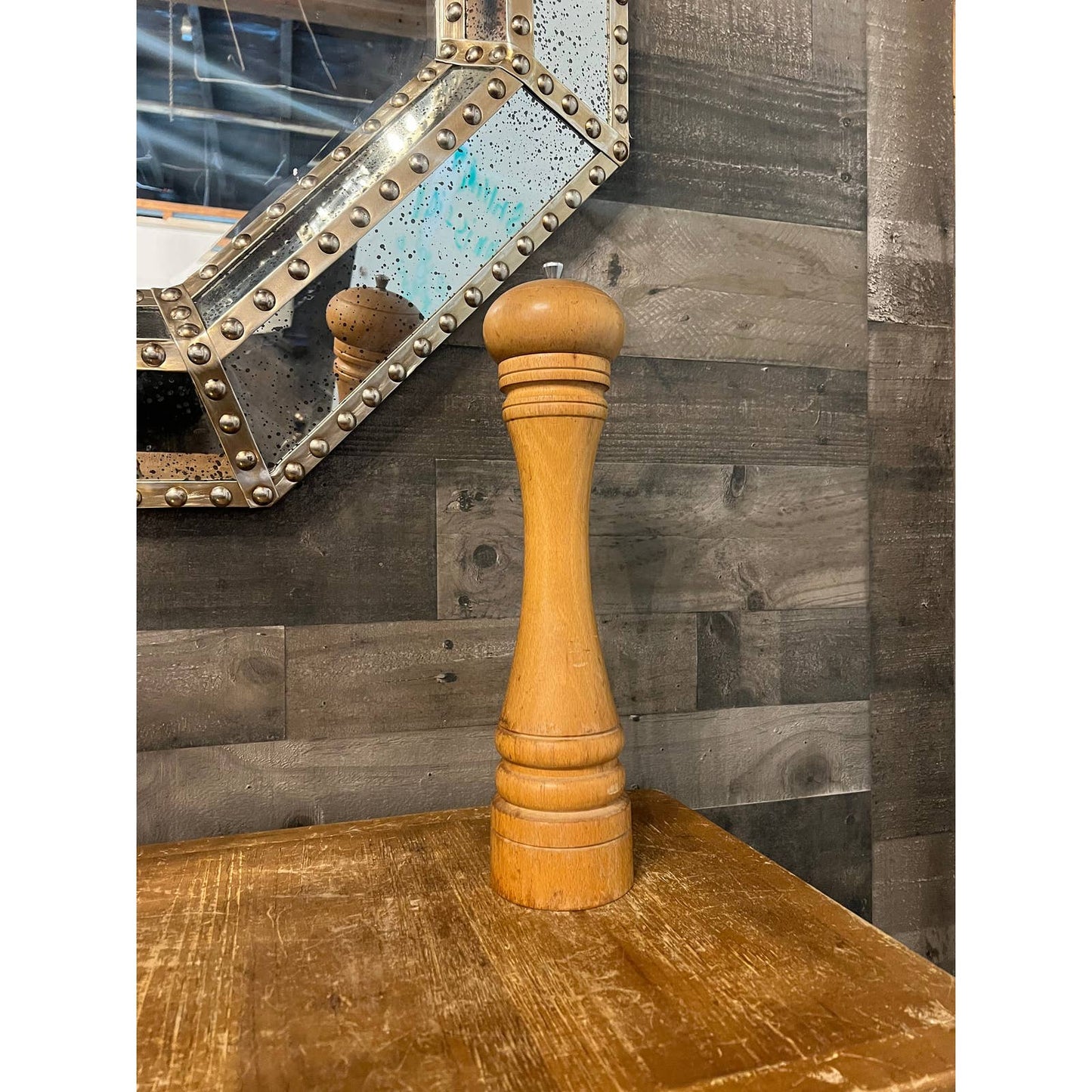 Vintage 16 inch tall wooden Marlux salt / pepper grinder
