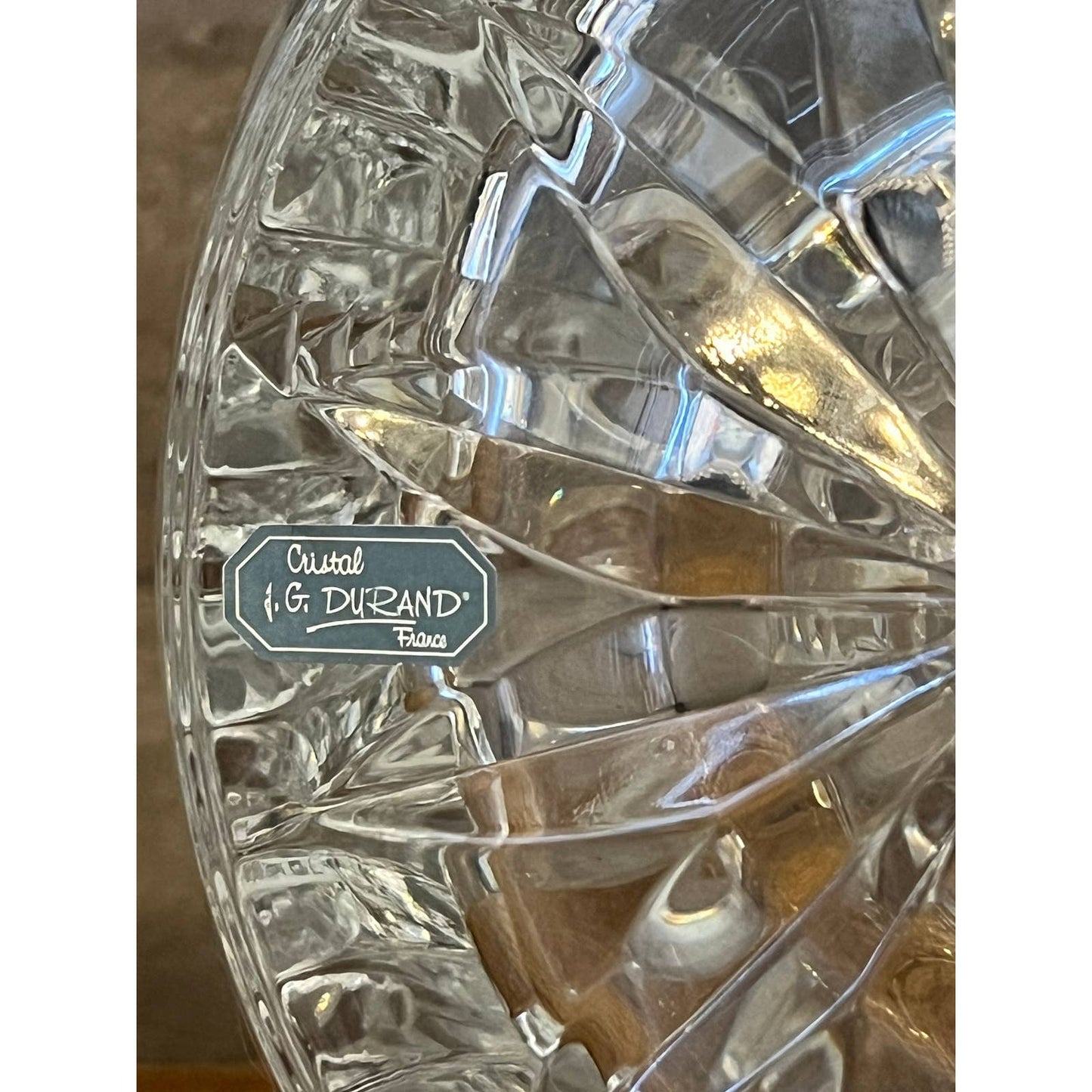 Vintage Cristal JG Durand France heavy clear crystal Vincennes pattern ice bucket - champagne holder - wine holder - bottle chiller - vase