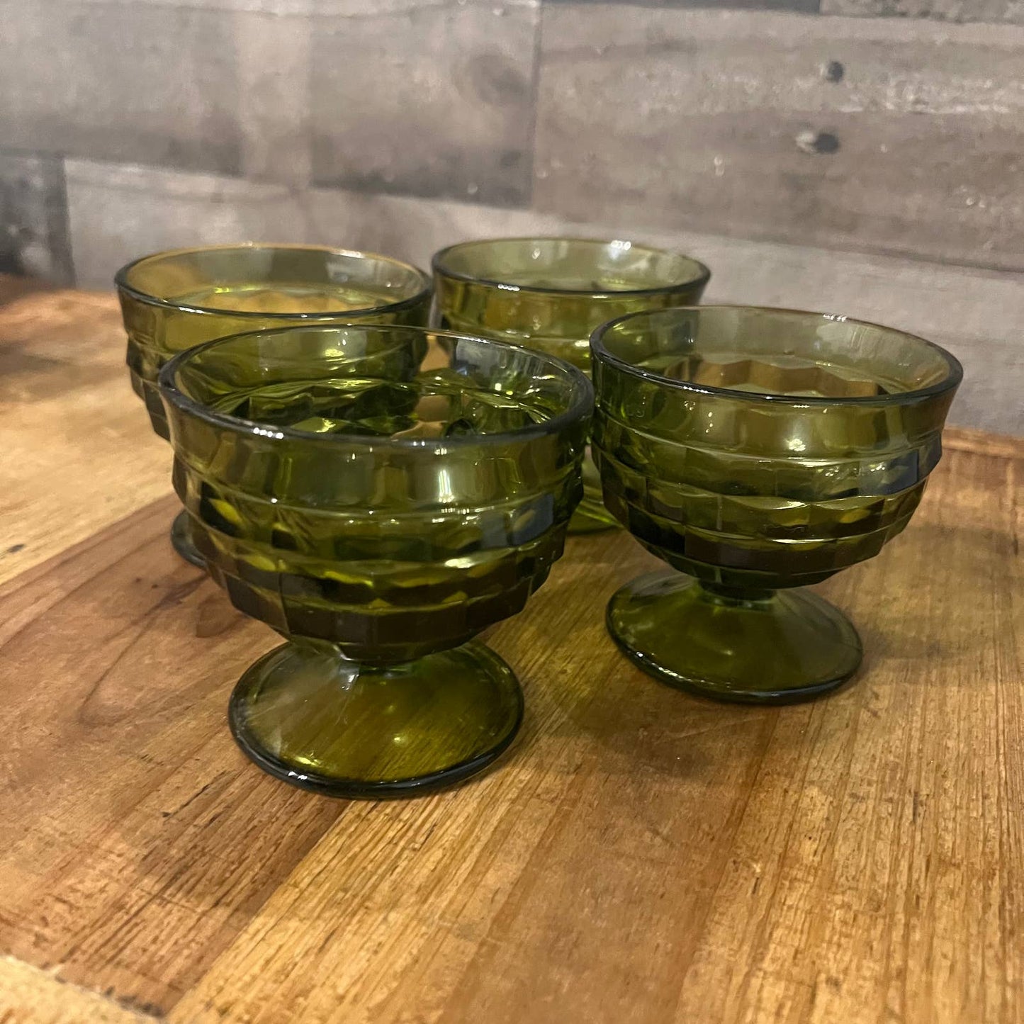 Colony Whitehall Green Footed Handled Coupes - Mugs - Teacups - Set of 4