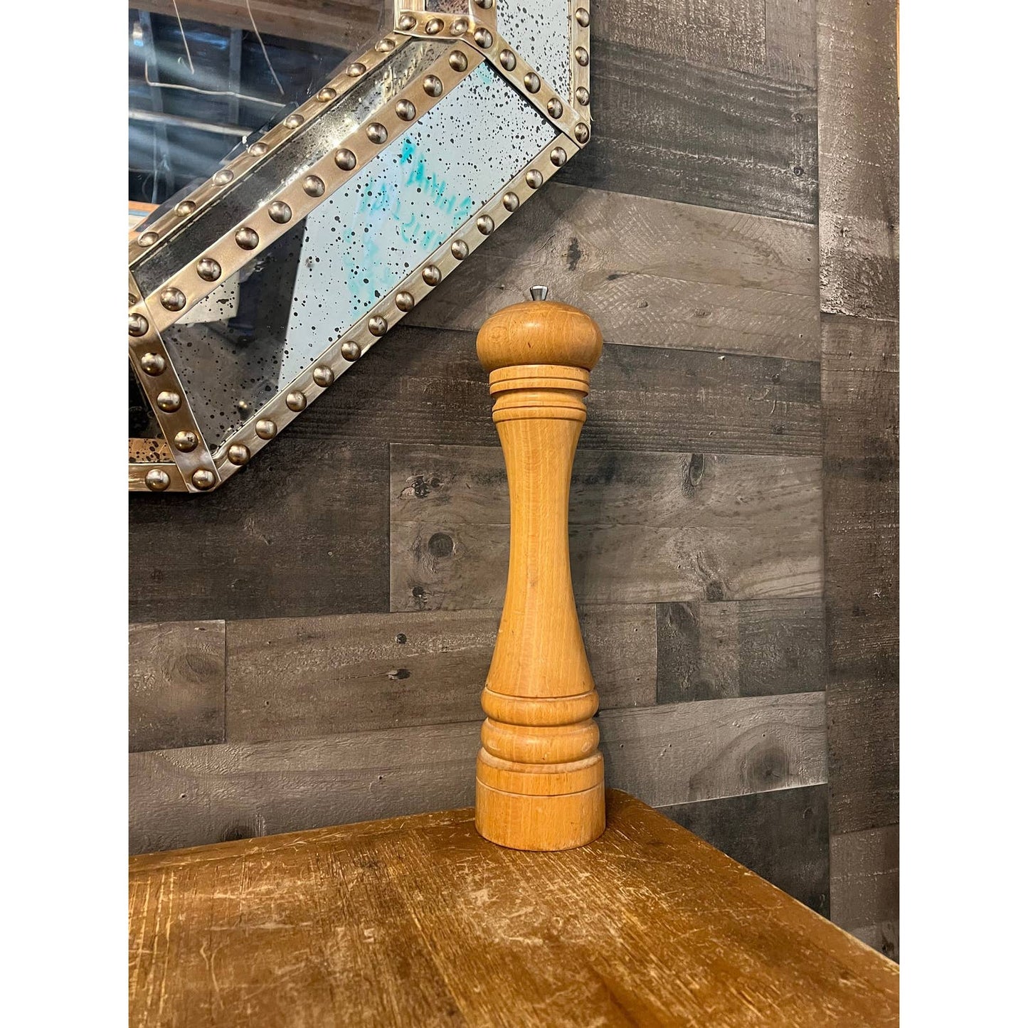 Vintage 16 inch tall wooden Marlux salt / pepper grinder