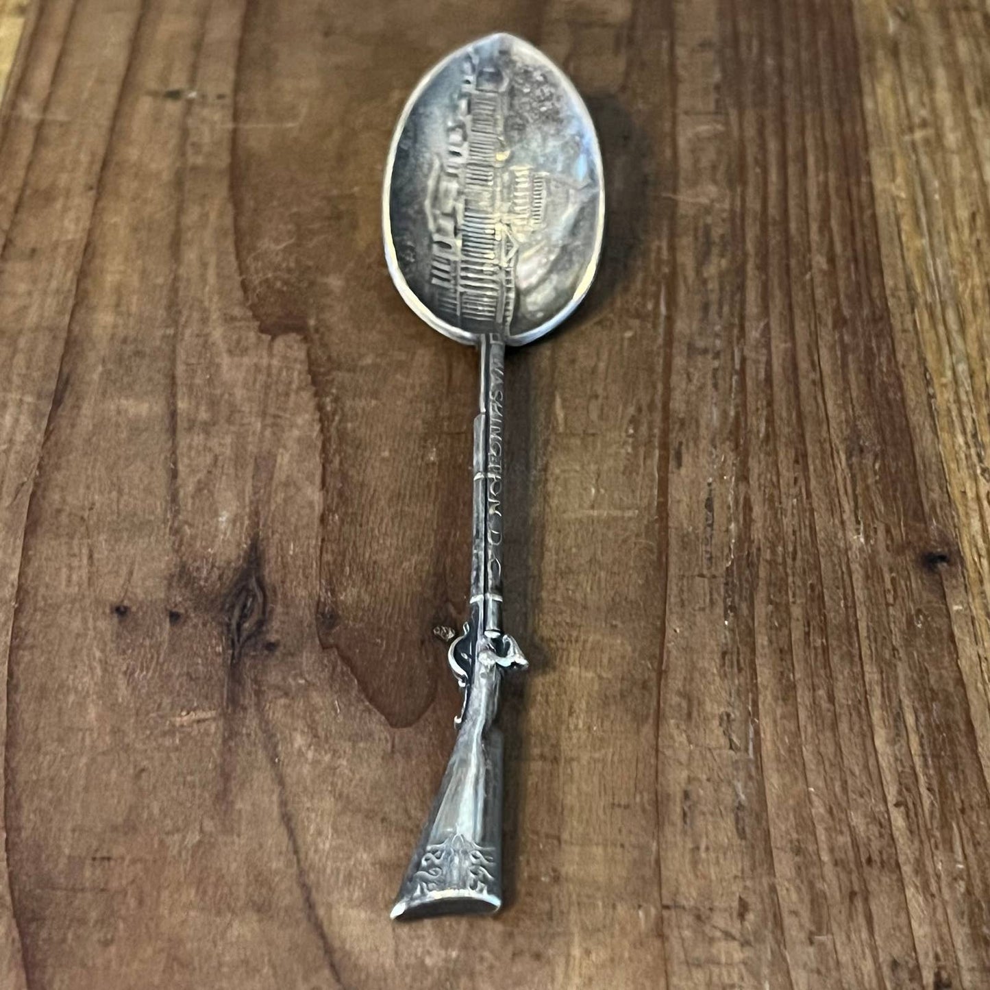 Vintage rifle handle Washington DC spoon