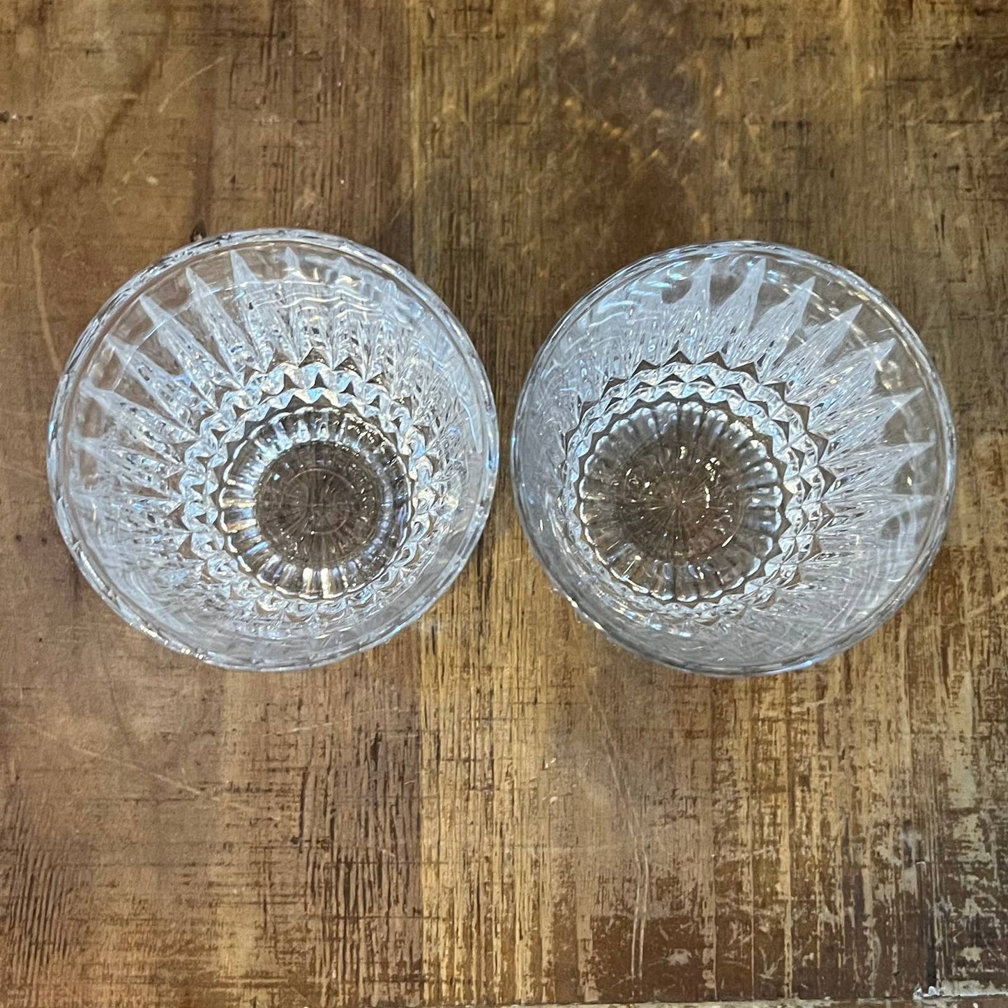 Fostoria Heritage Clear Double Old Fashioned Rocks Glasses - Pair