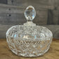 Vintage Crystal Lidded Trinket Dish