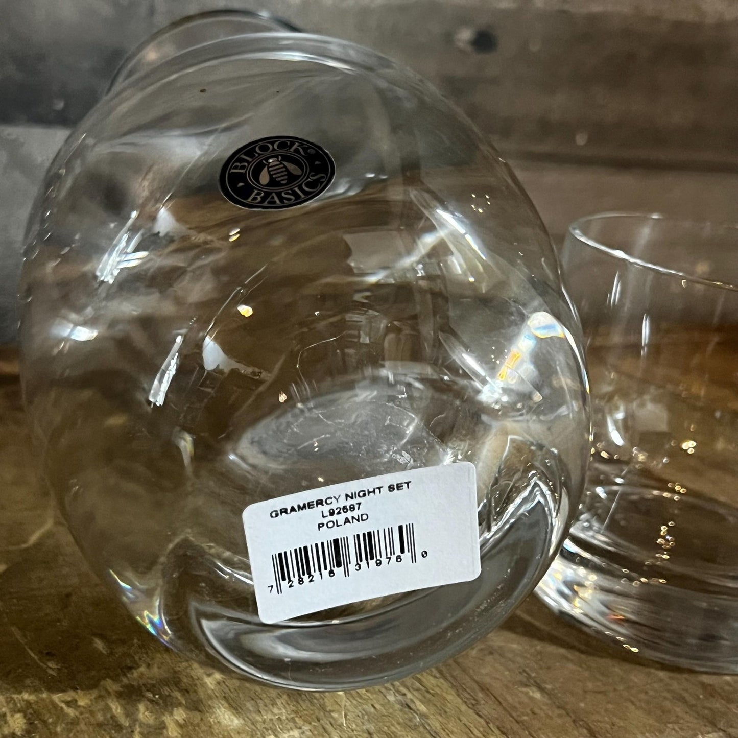 Clear Glass Block Basics Bedside Carafe - Pitcher and Glass