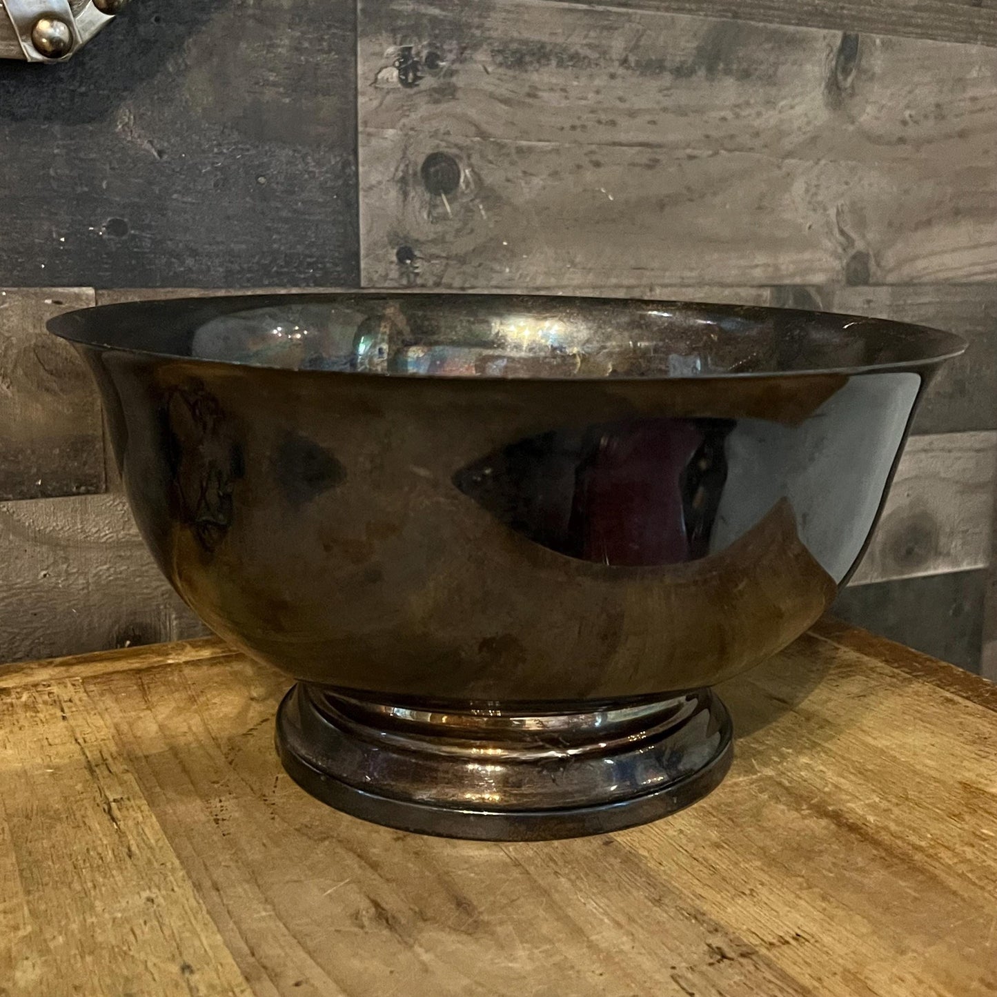 Vintage Silverplated Pedestal Compote Trophy Bowl - World Tennis Magazine 1985 Pro-Executive Tournament The West Side Tennis Club Champion