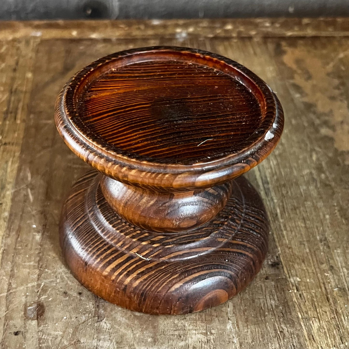 Wooden Pillar Candle Holder