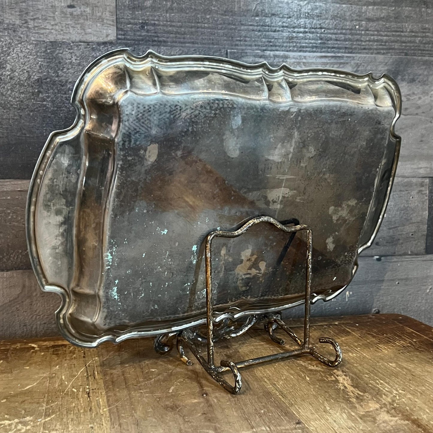 Vintage Silverplated Rectangular Tray