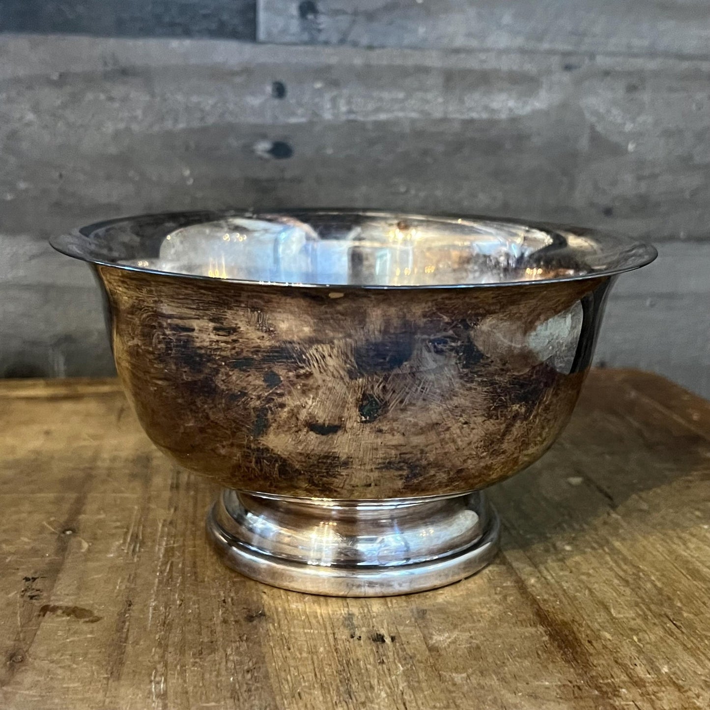 Vintage The Sheffield Silver Co Silverplated Footed Pedestal Bowl