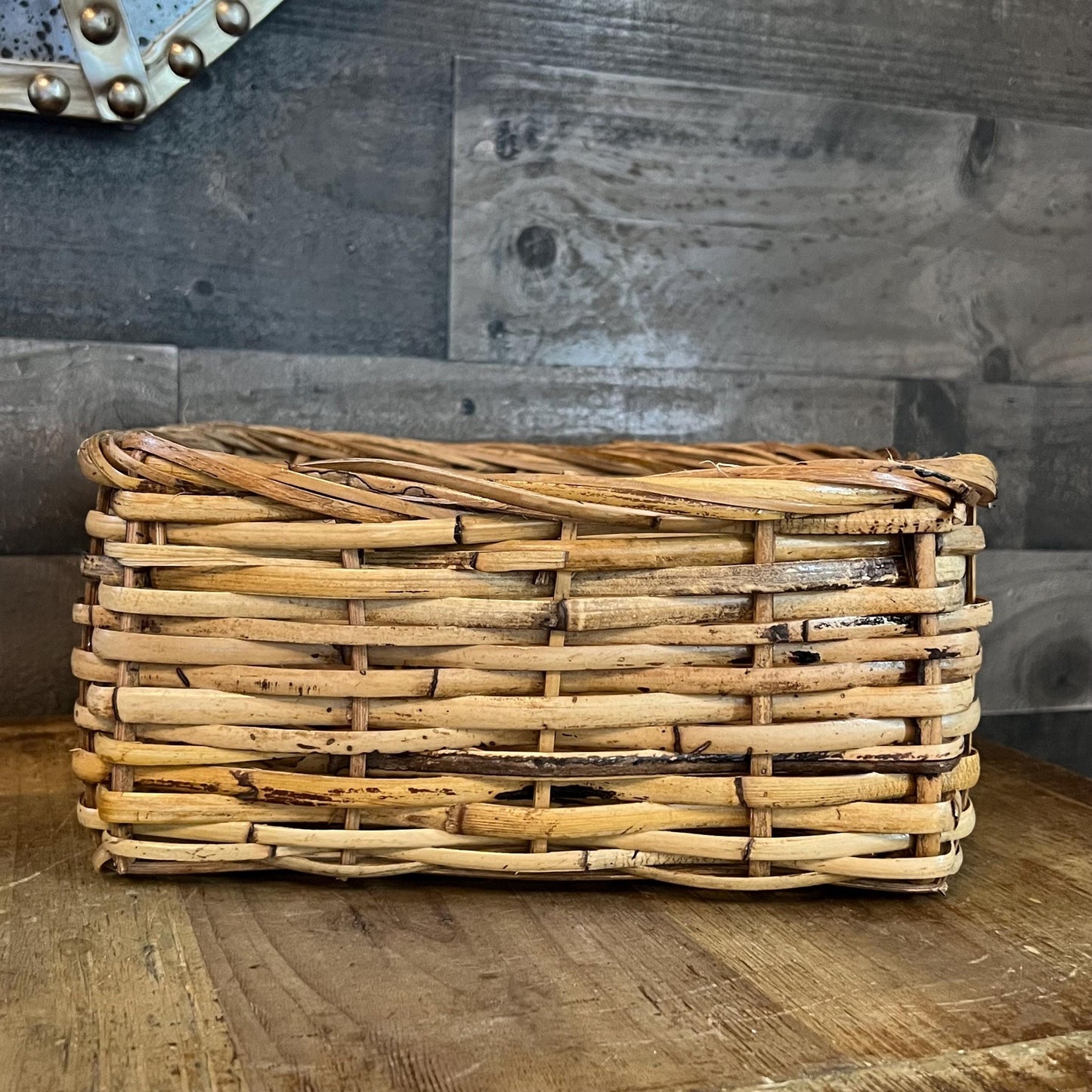 Square Woven Wicker Rattan Basket