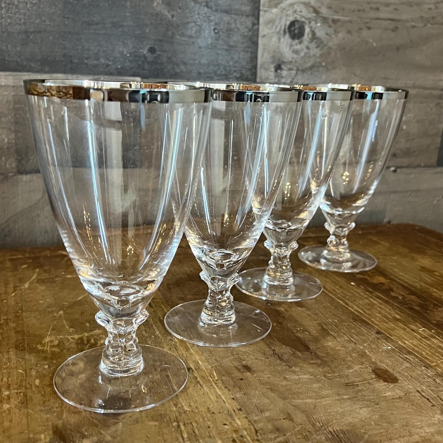 Fostoria Wedding Ring Iced Tea Glasses - Set of 4