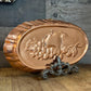 Vintage Copper Oval Scallop Rim Fruit Motif Mold