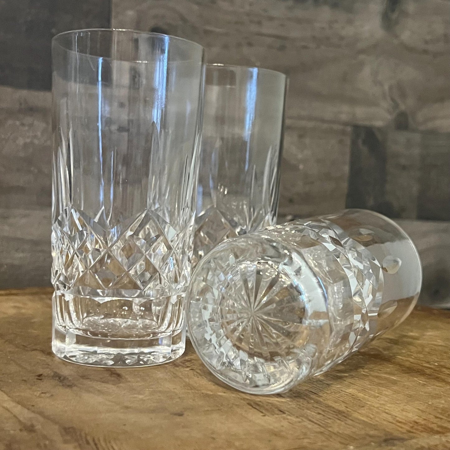 Crystal Tall Highball Glasses - Set of 3