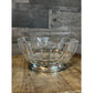 Crystal Glass Bowl with Silverplated Pedestal Base