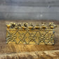 Vintage Metropolitan Museum of Art MMA Gold Tone Rectangular Lidded Divided Trinket Box with Gold Tone Birds and Rope Detailing