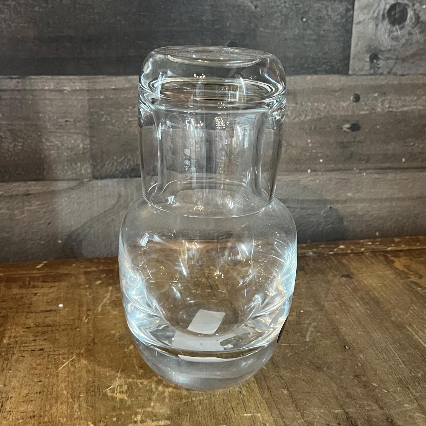 Clear Glass Block Basics Bedside Carafe - Pitcher and Glass
