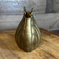 Vintage Brass Seashell Planter Vase