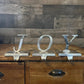 Vintage JOY Silver Tone Stocking Holders