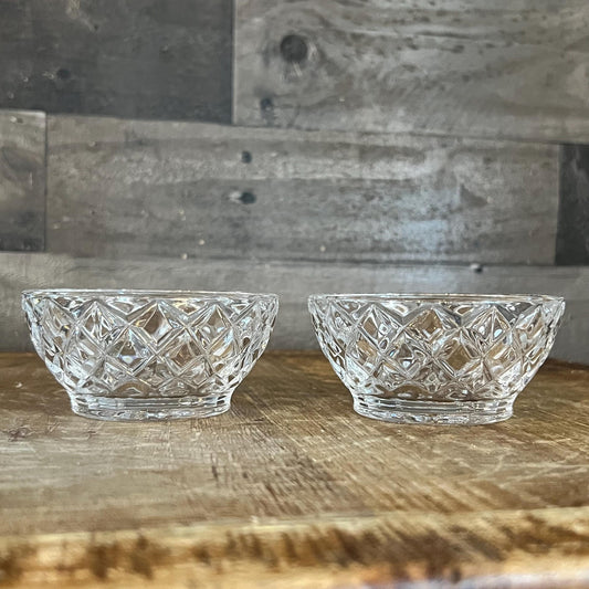 Petite Crystal Bowls - Pair