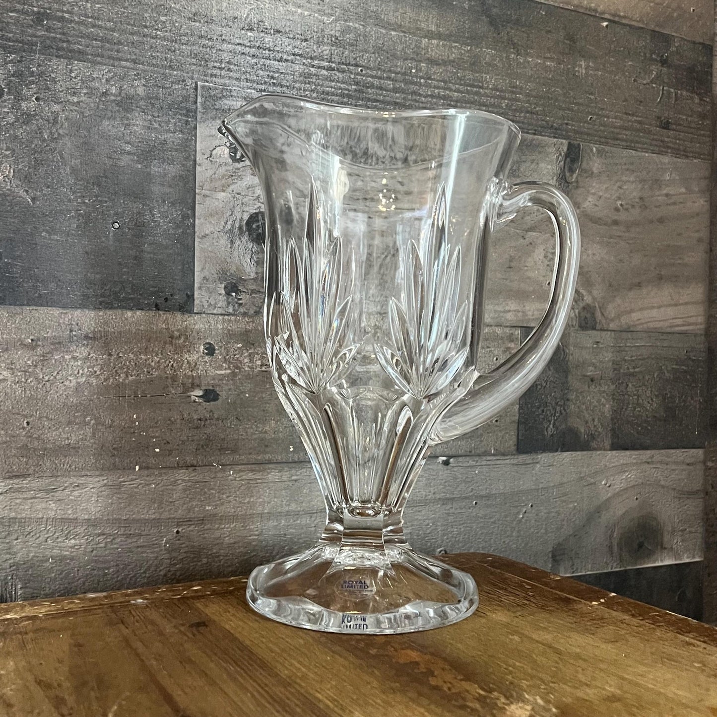 Royal Limited Crystal Footed Pitcher
