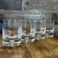 Glass Blown Old Fashioned Bubble Base Heavy Rocks Glasses - Set of 4