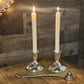 Vintage Pair of Silverplated Candlestick Holders and Long Handled Candle Snuffer
