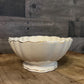 Ivory Scallop Rim Oval Dish with Gold Tone Rim