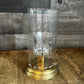 Vintage Brass Candlestick Holder with Glass Hurricane