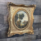 Otto Van Thoren Oil Painting in Gold Gilt Frame with Oval Opening