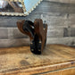 Vintage Johnny Beard Company Bellows - Pennsylvania Pine Bellows - Black Suede Trim Bellows with Brass Nailhead