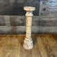 Vintage Stone Tall Candlestick Holder