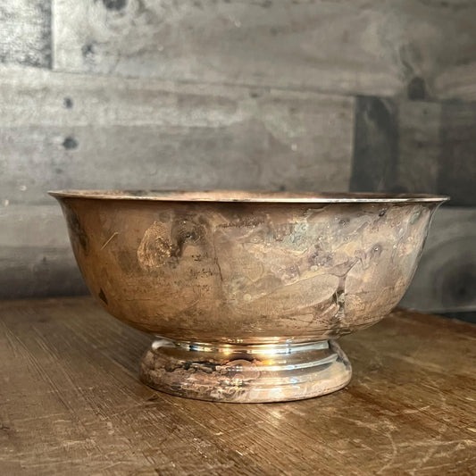 Vintage Gorham Silverplated Round Compote Pedestal Bowl - YC779
