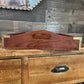 Vintage Wooden Rectangular Handled Copper and Brass Accent Titanic 1912 Coffee Table Tray - Serving Tray - Bar Tray