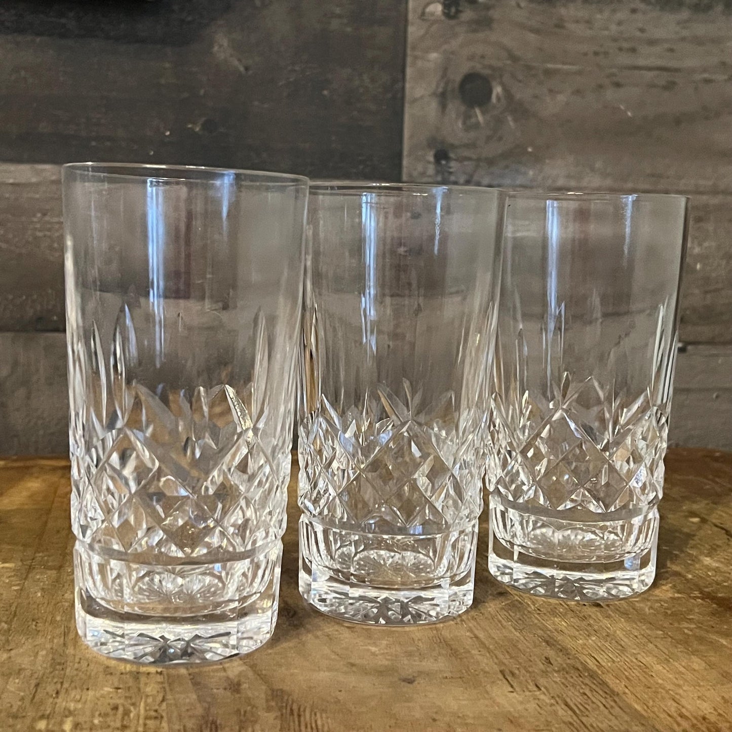 Crystal Tall Highball Glasses - Set of 3