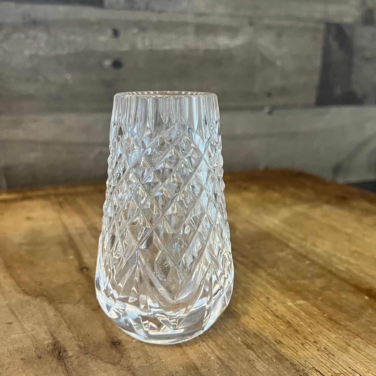 Petite Tipperary Crystal Diamond Point Bud Vase - Match Holder - Toothpick Holder