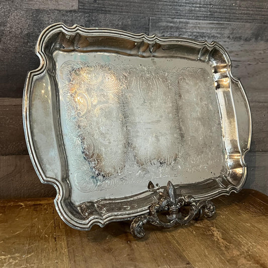 Vintage Silverplated Rectangular Tray