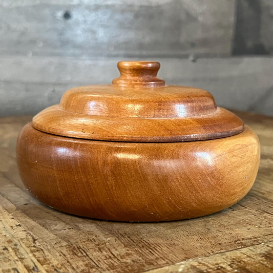 Vintage Wooden Lidded Dish