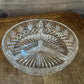 Vintage Crystal 3 Compartment Bowl - Jewelry Dish - Candy Dish - Nut Dish - Berry Server
