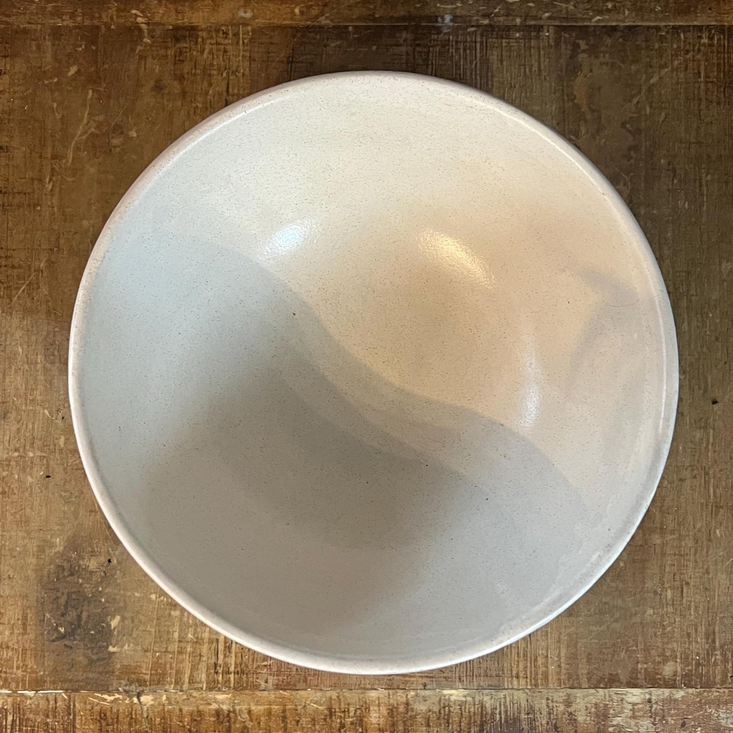 Creamy White Speckled Pottery Bowl